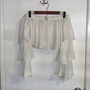 Off shoulder dress shirt